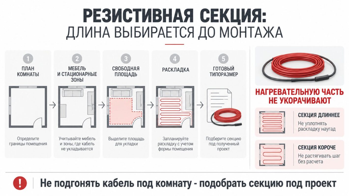 схема почему резистивный кабель нельзя резать и как выбрать секцию